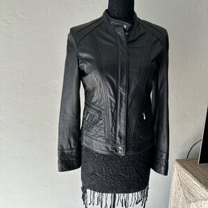 Cole Haan women leather jacket size M